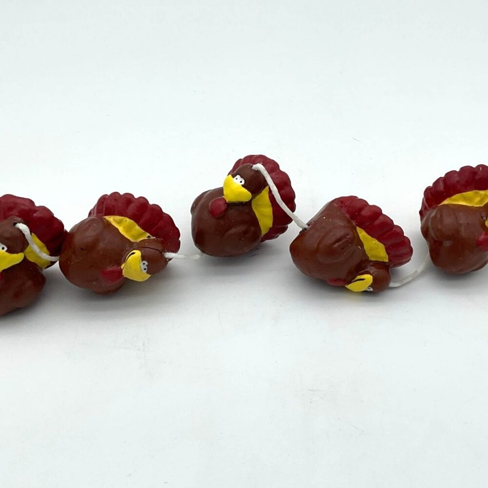 Lillian Vernon Small Fall Thanksgiving Turkey Candle Garland Decor